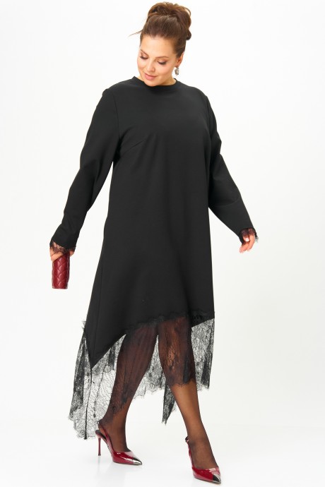 Вечернее платье SOVA 11310 черный размер 52-62 #5