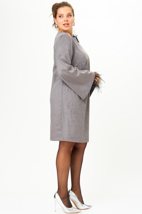 Вечернее платье SOVA 11311 серый размер 54-58 #6