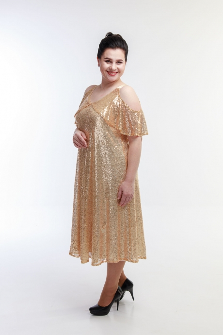 Вечернее платье Belinga 1043 золото размер 56-60 #2