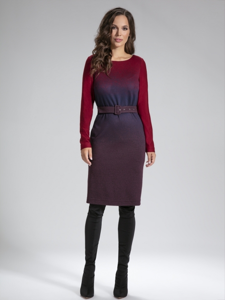 Платье ---- 12-59 бордово-фиолетовый размер 42-52 #1