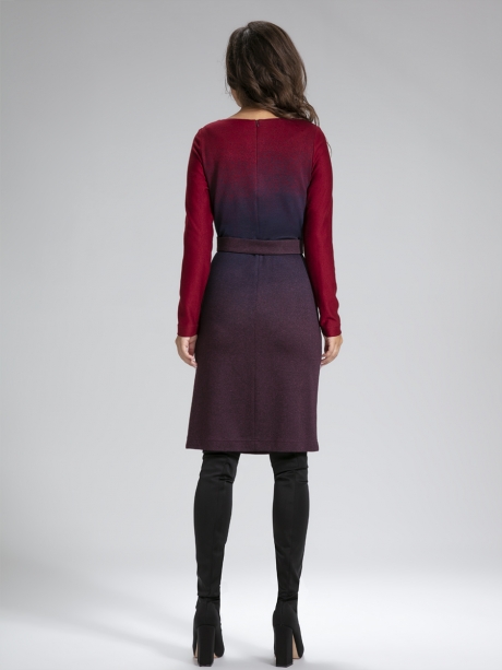 Платье ---- 12-59 бордово-фиолетовый размер 42-52 #4