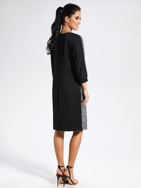 Платье ---- 1366 черно-белый размер 42-52 #4