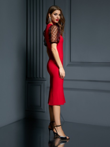 Вечернее платье ---- 1837 красный размер 42-52 #4