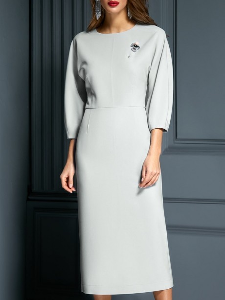 Вечернее платье ---- 1860 светло-серый размер 42-52 #5