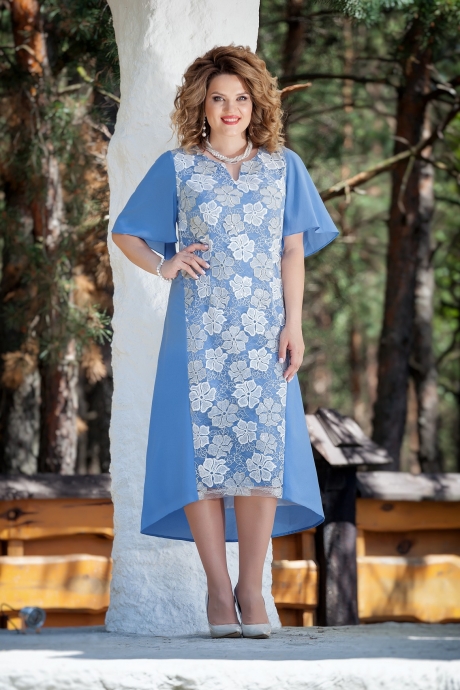 Вечернее платье TEZA 211 голубой размер 50-60 #2
