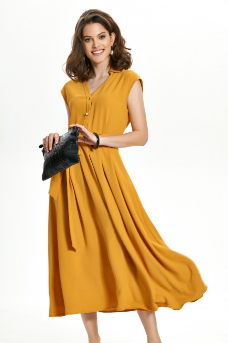 Платье TEZA 1485 жёлтый размер 42-52 #1