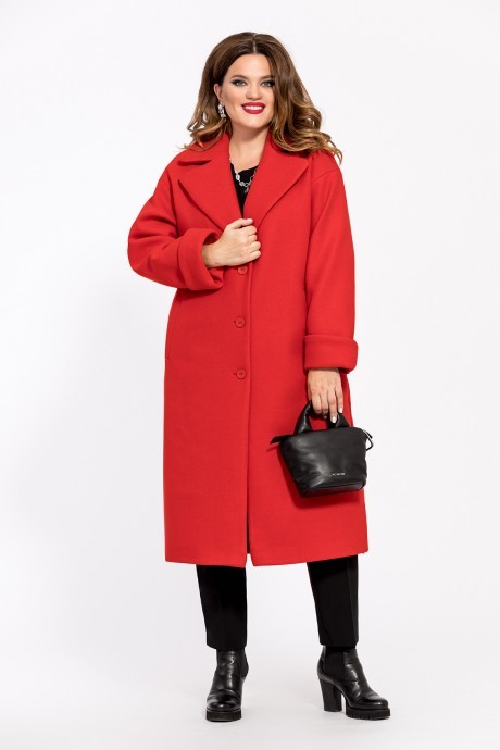 Пальто TEZA 246 красный размер 48-58 #1