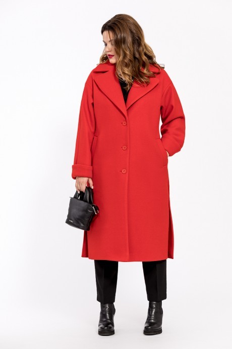 Пальто TEZA 246 красный размер 48-58 #2