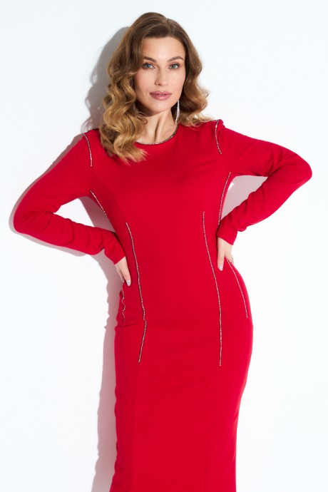 Платье TEZA 4187 красный размер 42-58 #5