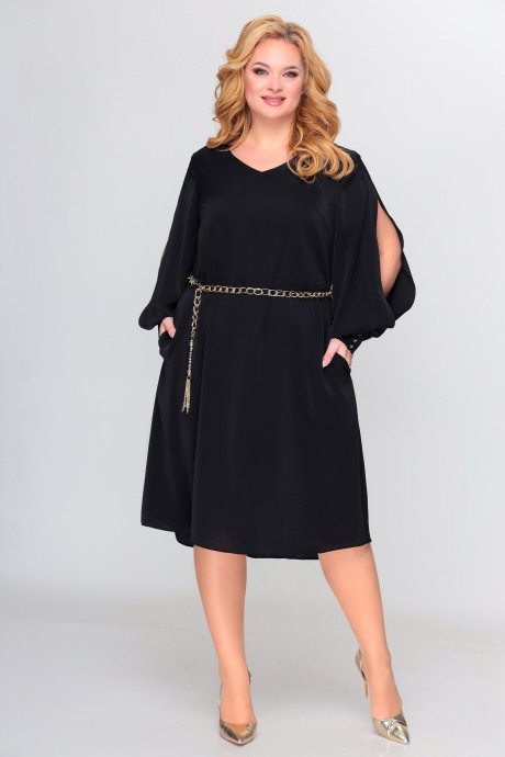 Вечернее платье Swallow 417 черный размер 52-62 #2