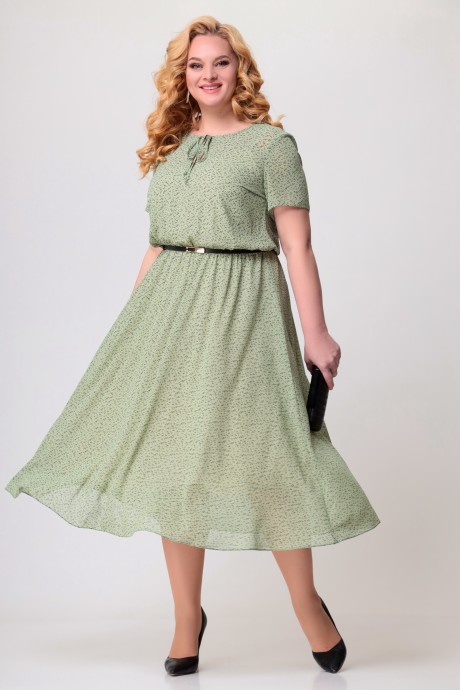 Платье Swallow 549 “Зелёный чай” размер 48-58 #2