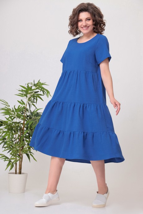 Платье Swallow 554 “Джинсовый синий ” размер 52-68 #4