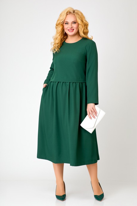 Платье Swallow 619 Тёмно-зеленый размер 52-60 #5