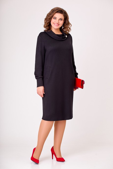 Платье Swallow 637 черный размер 50-62 #5