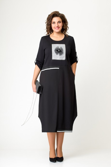 Платье Swallow 643 черный размер 52-62 #2