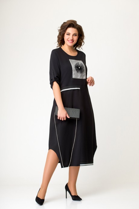 Платье Swallow 643 черный размер 52-62 #3