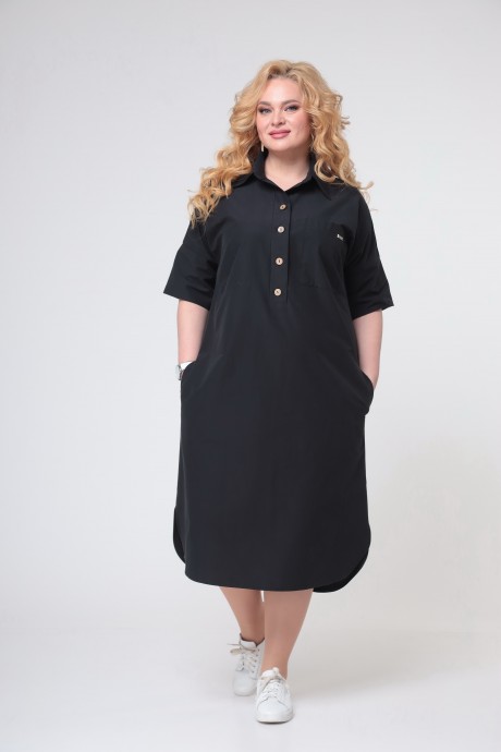 Платье Swallow 496 черный размер 52-68 #2