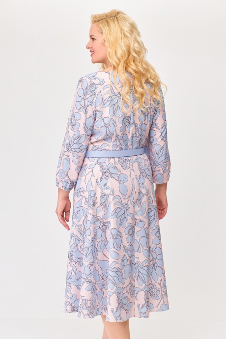 Платье Swallow 674 розовый, принт размер 52-62 #6