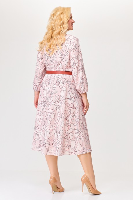 Платье Swallow 674 /1 розовый, бежевый принт размер 52-62 #6