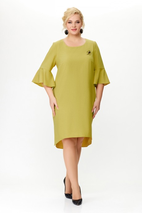 Платье Swallow 680 оливково-горчичный размер 52-68 #1