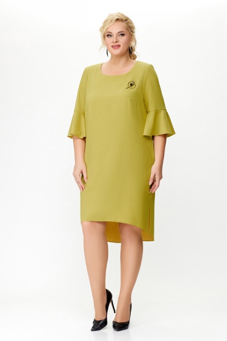 Платье Swallow 680 оливково-горчичный размер 52-68 #2
