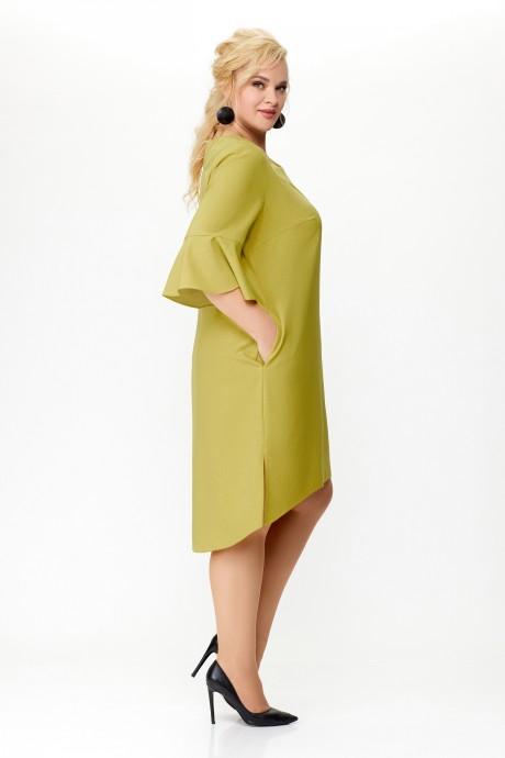 Платье Swallow 680 оливково-горчичный размер 52-68 #6