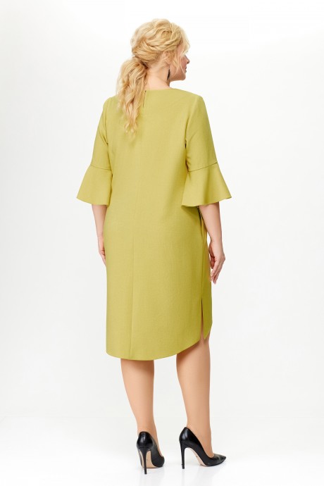 Платье Swallow 680 оливково-горчичный размер 52-68 #7