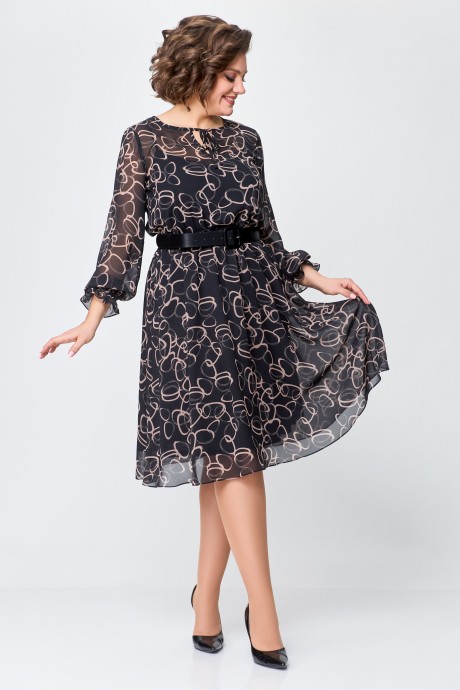 Платье Swallow 715 черный размер 48-58 #4