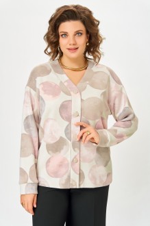 Кардиган Swallow 889 .1 Молочный, принт