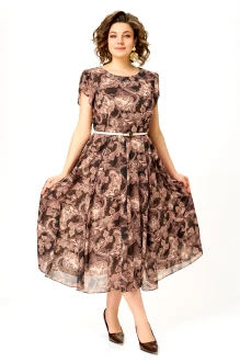 Платье Swallow 900 Коричнево-бежевый принт