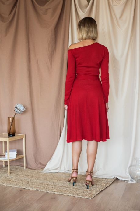 Платье MUA 3-017Т красный размер 42-46 #4