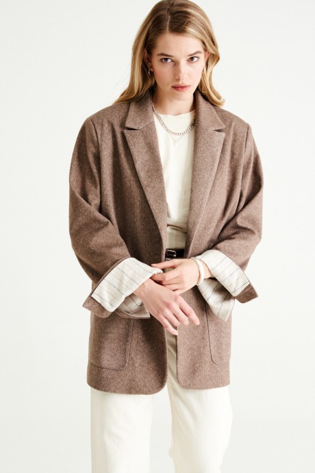 Жакет (пиджак) MUA 42-173 коричневый размер 42-46 #4