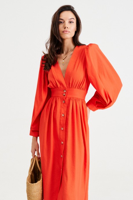Платье MUA 46-153 оранжевый размер 42-46 #2