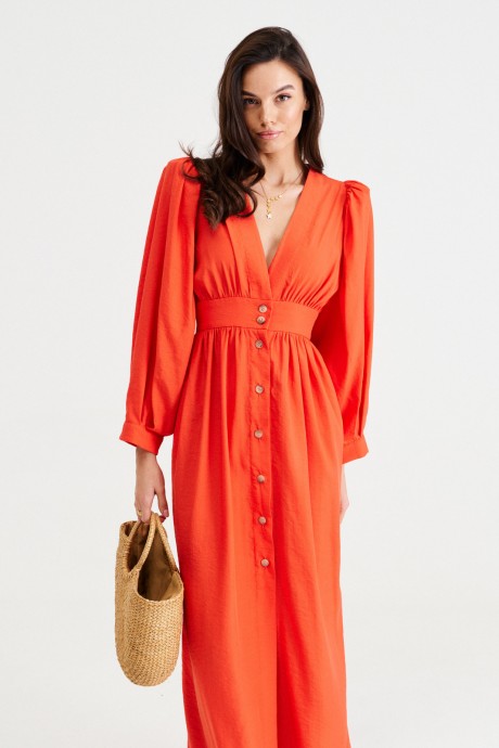 Платье MUA 46-153 оранжевый размер 42-46 #3