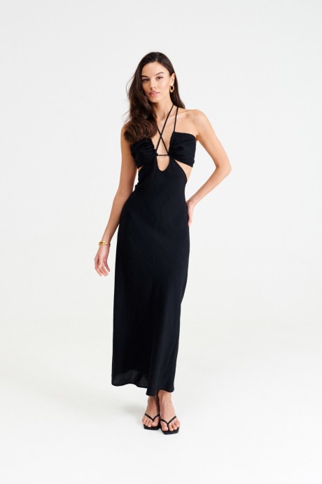 Платье MUA 46-223 черный размер 42-44 #1