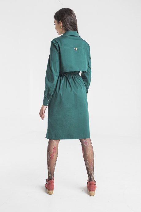 Платье ELLETTO LIFE 1712 зелёный размер 44-48 #2