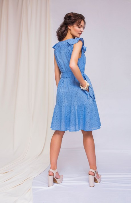 Платье ELLETTO LIFE 1772 голубой размер 44-48 #3