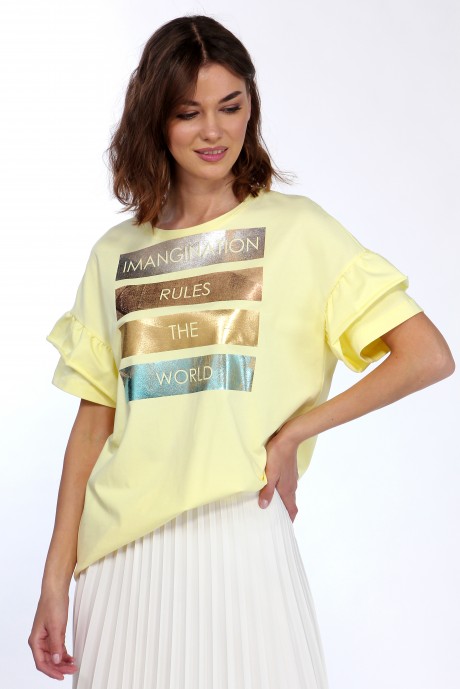 Блузка ELLETTO LIFE 3475 жёлтый размер 42-54 #1
