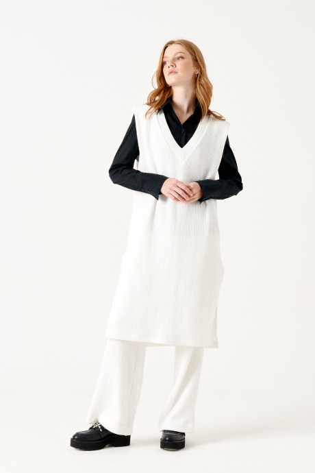 Платье ELLETTO LIFE 1860 белый размер 42-54 #1