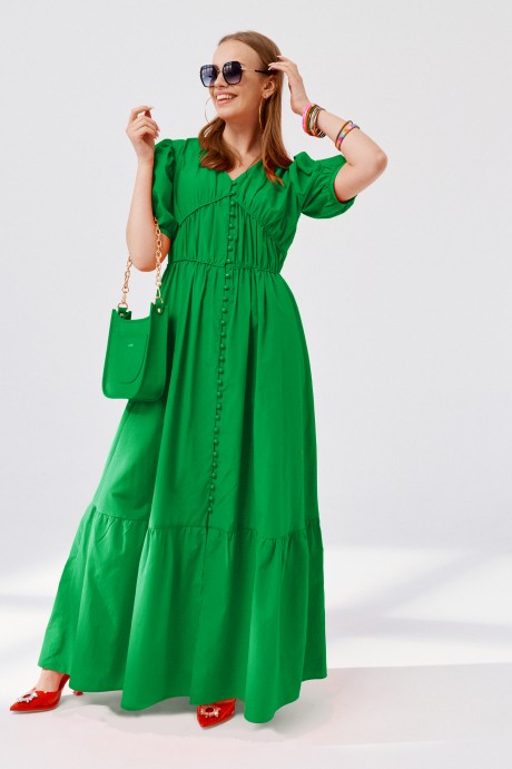Платье ELLETTO LIFE 1901 зеленый размер 42-50 #1