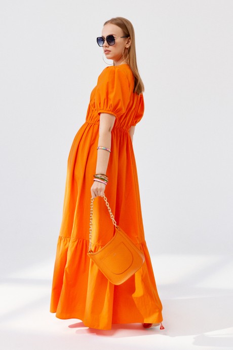 Платье ELLETTO LIFE 1901 оранжевый размер 42-50 #4