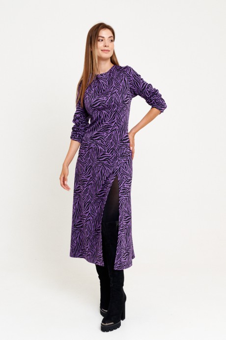 Платье ELLETTO LIFE 1917.1 черно-фиолетовый размер 42-52 #2
