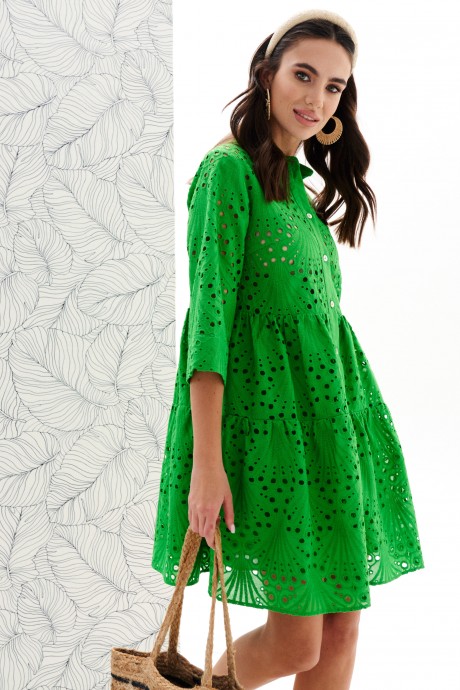 Платье ELLETTO LIFE 1952.2 зеленый размер 42-48 #1