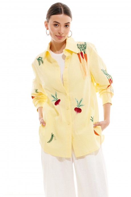 Блузка ELLETTO LIFE 3705 желтый размер 42-52 #1