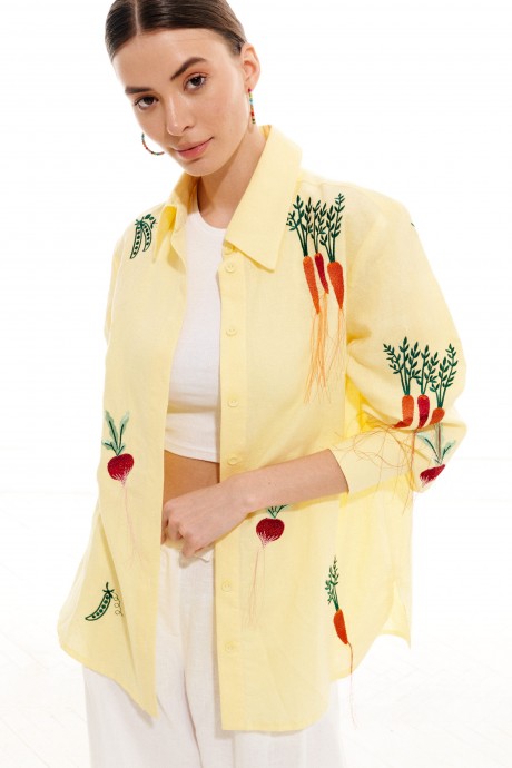 Блузка ELLETTO LIFE 3705 желтый размер 42-52 #2