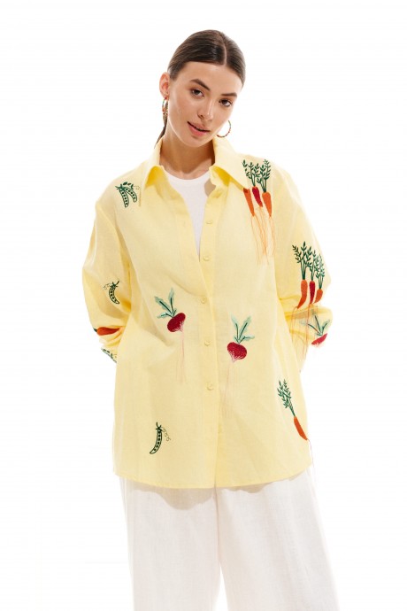 Блузка ELLETTO LIFE 3705 желтый размер 42-52 #5