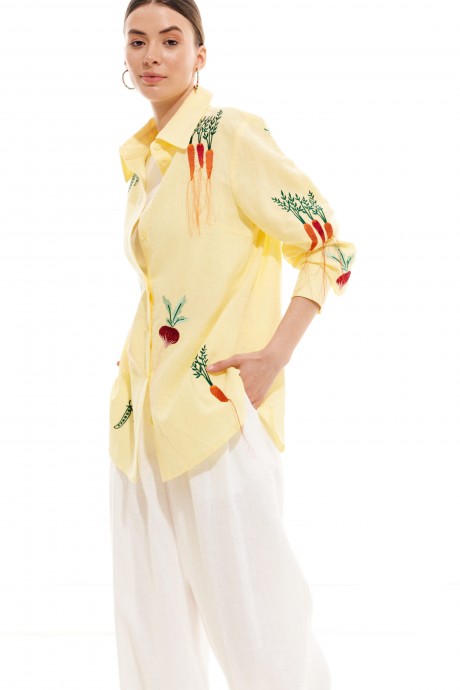 Блузка ELLETTO LIFE 3705 желтый размер 42-52 #7