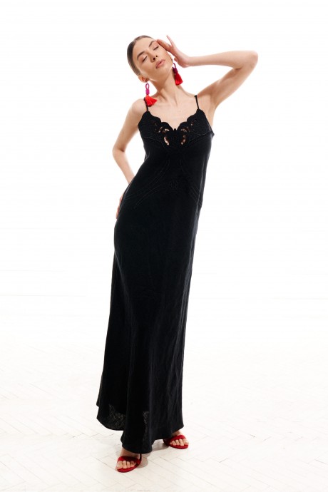 Платье ELLETTO LIFE 1022 черный размер 42-48 #1