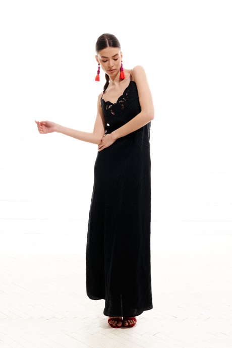 Платье ELLETTO LIFE 1022 черный размер 42-48 #3