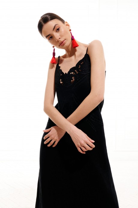 Платье ELLETTO LIFE 1022 черный размер 42-48 #6